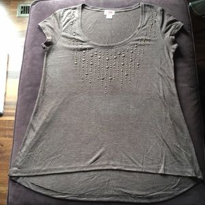 EUC Mossimo Rivet Detail Scoop Neck Tee